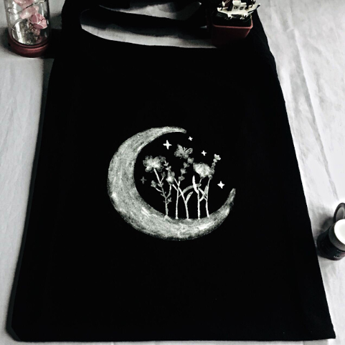 Amu Redi Design Night moon Hand Printed Tote Bag Sri Lanka