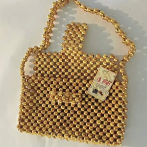 Ladies Beads Bags Sri Lanka Golden Color
