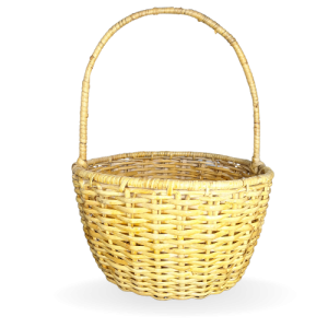 Handmade Cane Fruit Knit Basket