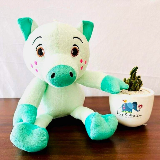 Pig Green Color Soft toy sri lanka