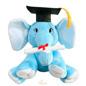 graduation elephant soft toy sri lanka blue color