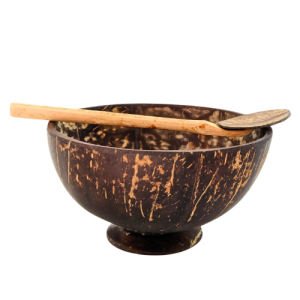 Coconut Shell Dessert Cup with Spoon